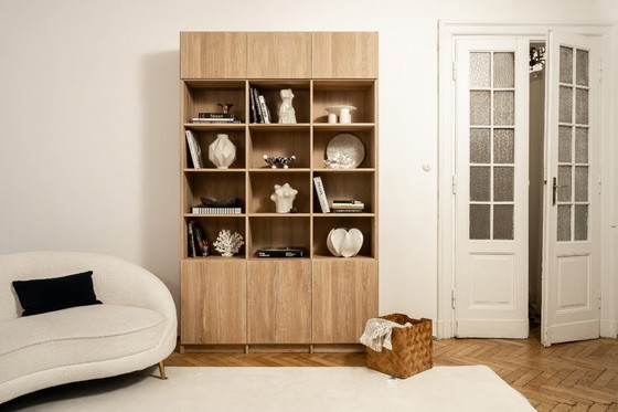 Image 1 of Librería de roble macizo blanqueado 150×243×35 cm | by KONDOR