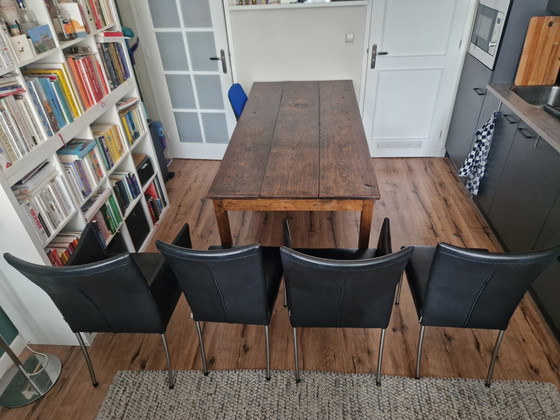 Black Leather Bert Plantagie Dining Chairs (photo 5 of 5)