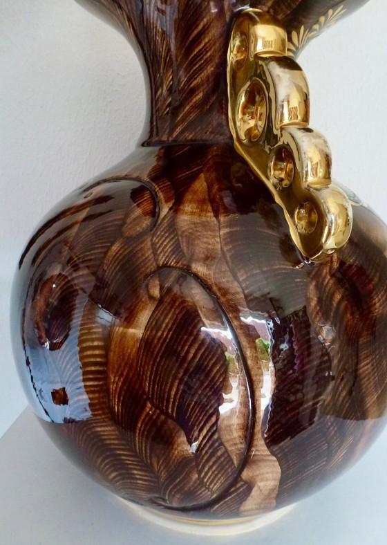 Zéér Grote Fragonard Vaas, In Uitstekende Staat. – Hubert Bequet, Vazen, Ceramic (photo 11 of 13)