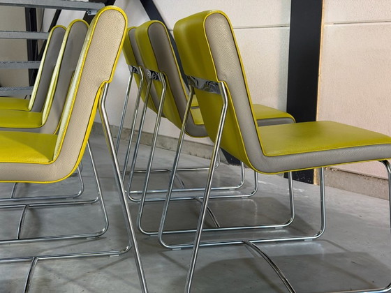 6 Leolux Spring Sillas de comedor - como nuevas – polished steel, Cuero (photo 2 of 11)