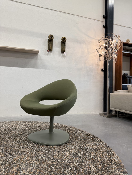 Image 1 of Artifort Shark Drehstuhl Grüner Stoff