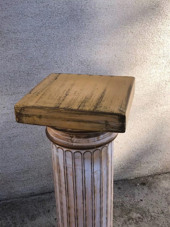 Image 1 of Column side table, pedestal table, Roman