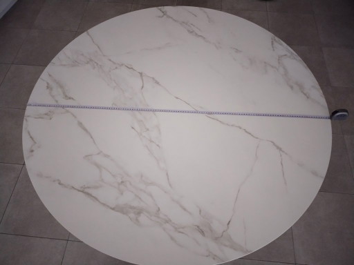 Designer Round Dining Table Juntoo Calacatta Marble Look Ø130 (Available Week 40)