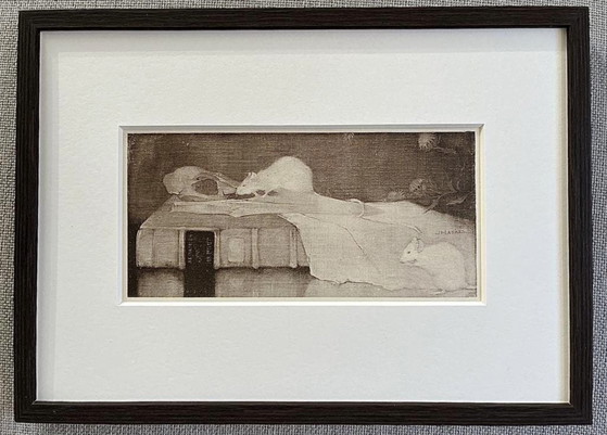 Jan Mankes 1889-1920 / Originele Heliogravure Muizen Op Perkamenten Boek 1923 – Litho's & Zeefdrukken, Paper (photo 4 of 8)