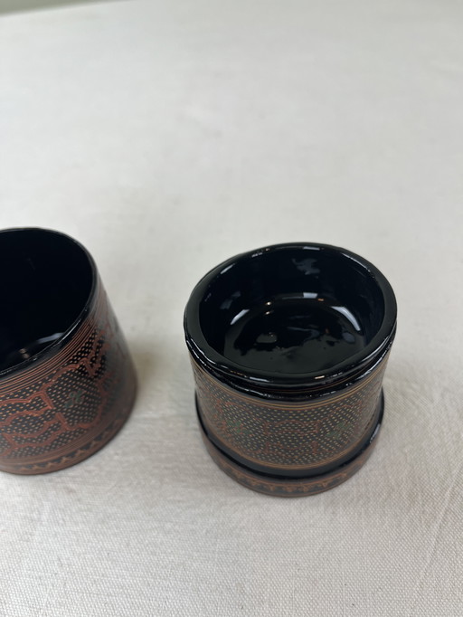 Boîte à bétel en bois laqué 