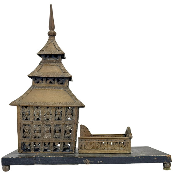 Antique Sumatran Brass Mosque Model – Indonesia – circa 1900–1920 – Decorative Objects, Wood (photo 3 of 11)