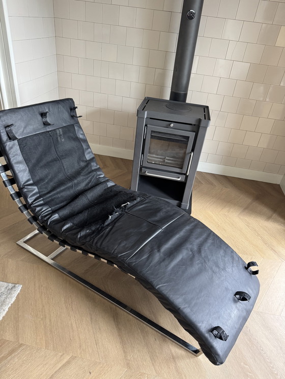 Image 1 of Chaise longue de diseño Mason Flamant - tumbona de piel auténtica