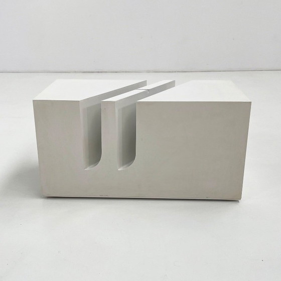 White Side Table & Rack by Marco Zanuso for Bilumen, 1970s – Plastic (photo 8 of 11)