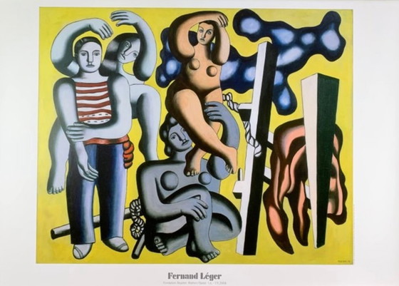 Image 1 of Fernand Leger: "Gli acrobati, 1933". Firmato sulla lastra. Litografia offset in perfette condizioni.