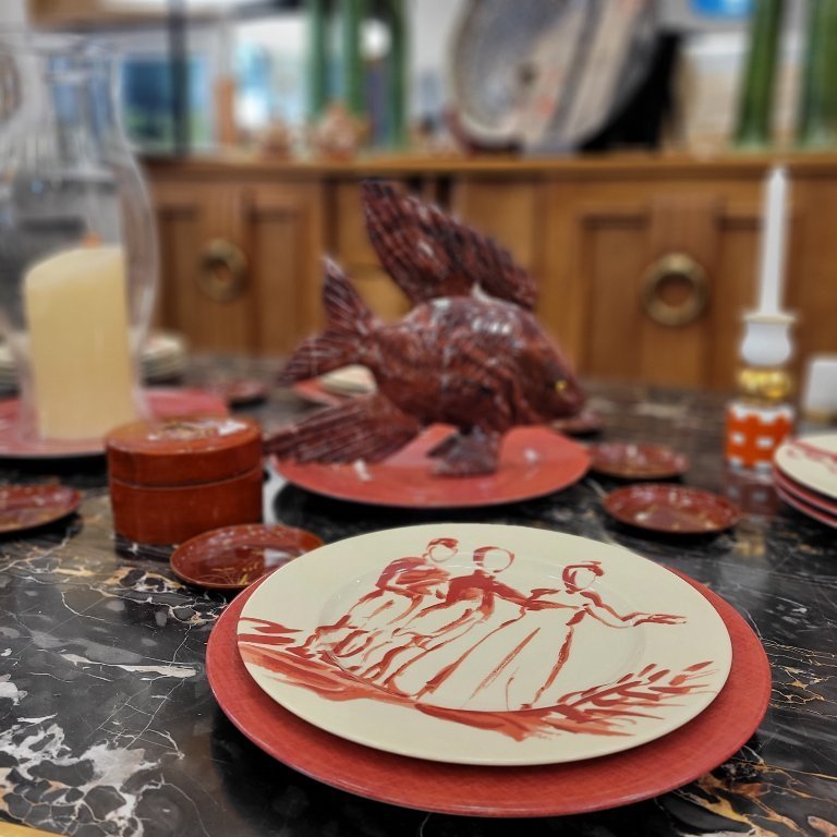 12) Platos “Gonesse”, Porcelana de Limoges, Patrick Frey, 90's - Main Image