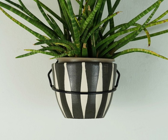 Image 1 of Set aus 4 wandmontierten Blumentopfhaltern im Mid-Century-Stil, Metall und Kunststoff, 1950er Jahre
