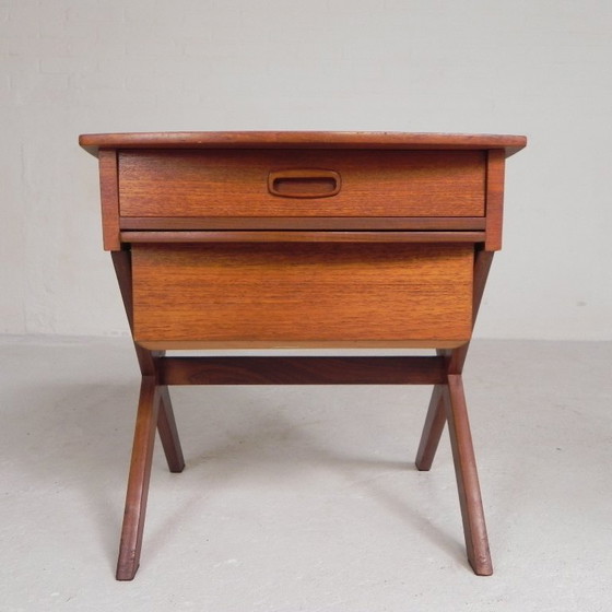 Image 1 of Kleine Kommode, Nähtisch mit 2 Schubladen, O.M.F., 1960er Jahre