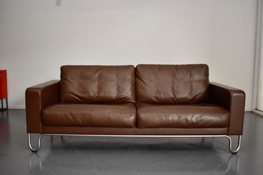 Prachtige Exclusieve Dutch Originals Gispen Design Bank – 3 5 zitsbanken, Leather, Metal