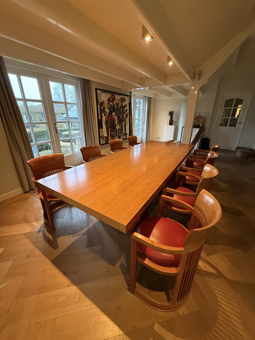 Very Unique! 'Frank Lloyd Wright for Cassina' Dining Table Set | 8 People