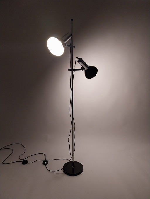 Lampadaire vintage avec doubles spots réglables, 60s - 70s