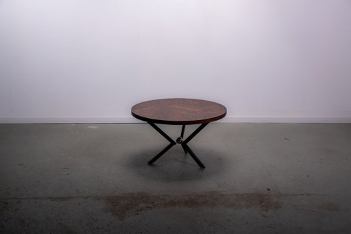 Runder Pallisander-Couchtisch, ca. 1950