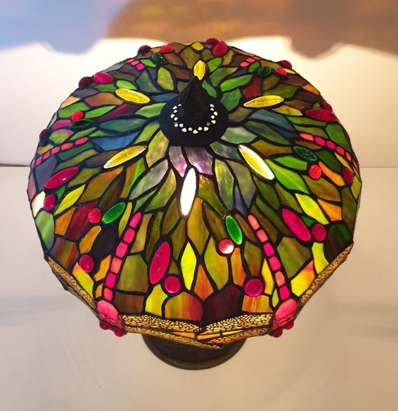 Image 1 of Tiffany table lamp 6 Dragonfly