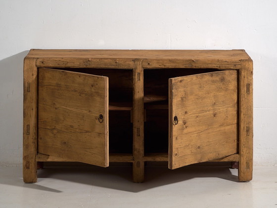 Buffet bas ancien de style primitif (c.1900) #2, Bois, Fer, Marron, Rustic (photo 50 sur 55)