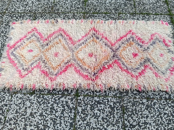 Image 1 of Hand-knotted Berber wool rug 170x77cm