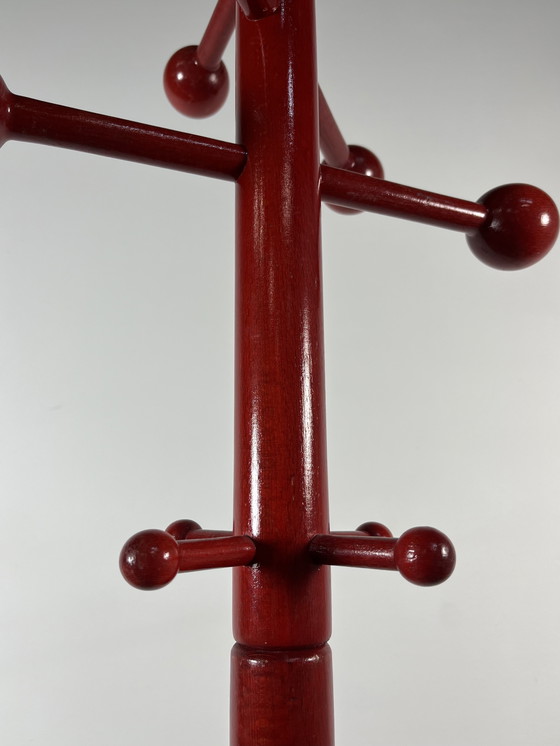 Image 1 of Porte-manteau vintage italien des années 70 en hêtre laqué