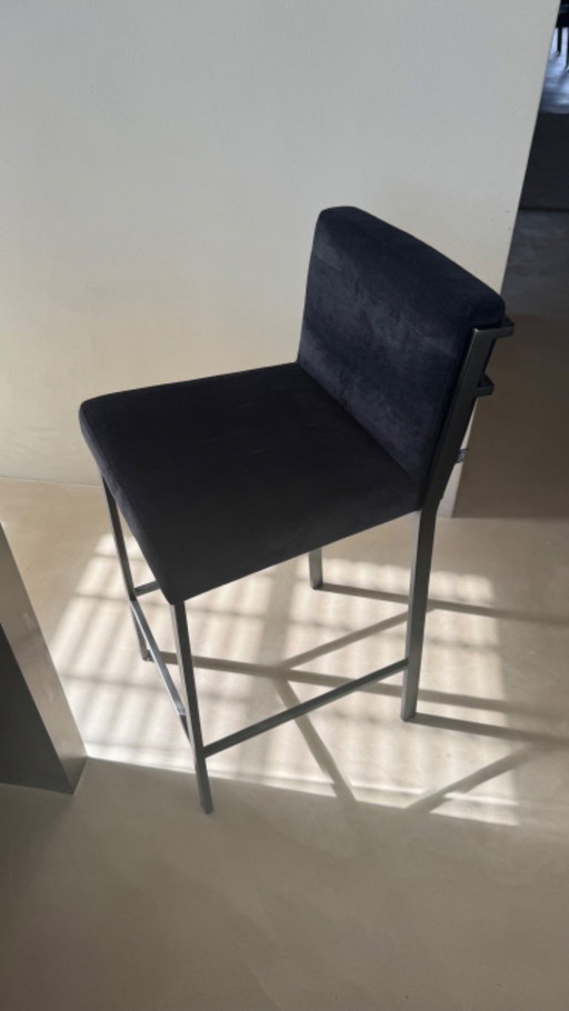 Set di 4 sgabelli da bar Eichholtz Scott neri