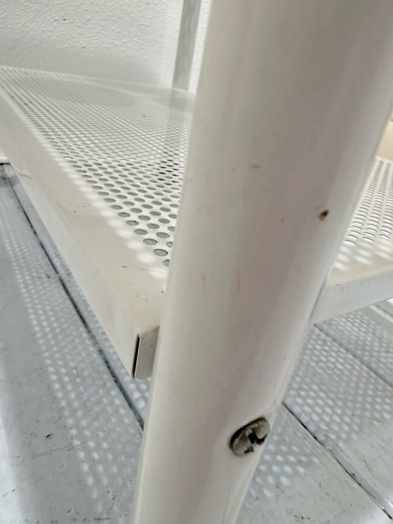 Vintage metal trolley / bar cart, white, 70s/80s (photo 5 of 15)