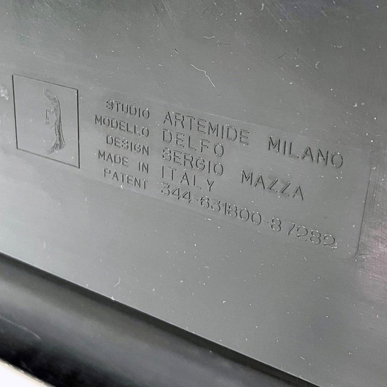 Image 1 of Specchio Delfo nero di Sergio Mazza per Artemide, anni '70