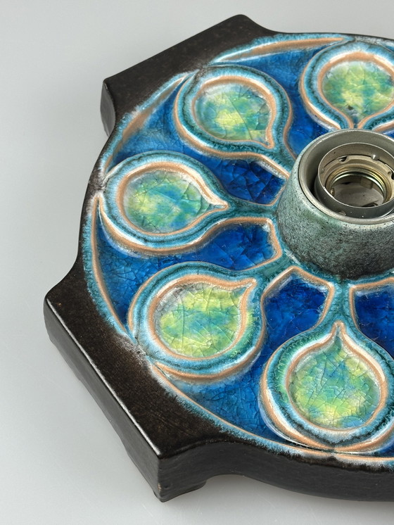 Image 1 of Lámpara de pared de cerámica de los años 60 y 70, diseño de la era espacial de mediados de siglo