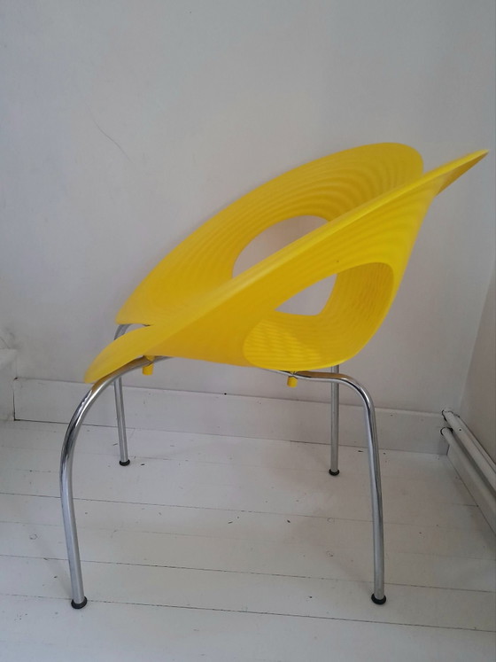 Sedia Ripple gialla design Ron Arad per Moroso, Sedie da camera, Plastica, Giallo (foto 4 di 7)
