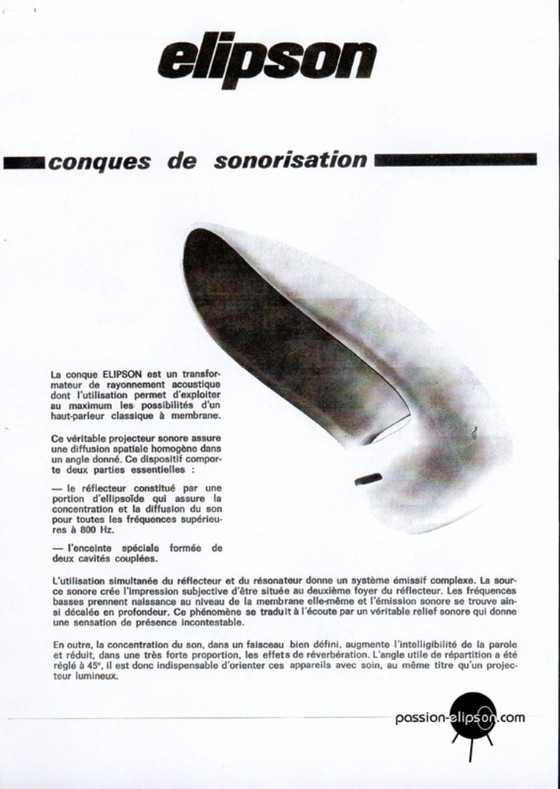 Image 1 of Conjunto de altavoces Elipson ‘Rabbit Ears’, Francia, década de 1960.