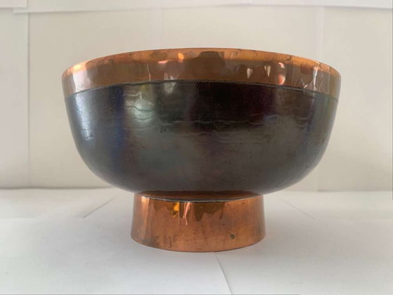 Image 1 of Hans Przyrembel Scatola con coperchio Bomboniera Marianne Brandt Alfred Lipovec Bauhaus Rame
