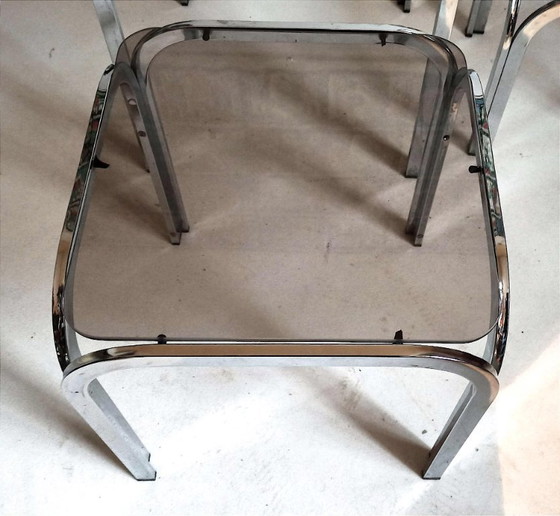 Image 1 of 3 in elkaar passende tafels, jaren 70