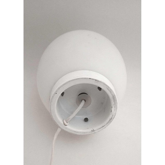 Image 1 of Vintage egg lamp in white opaline, 1970