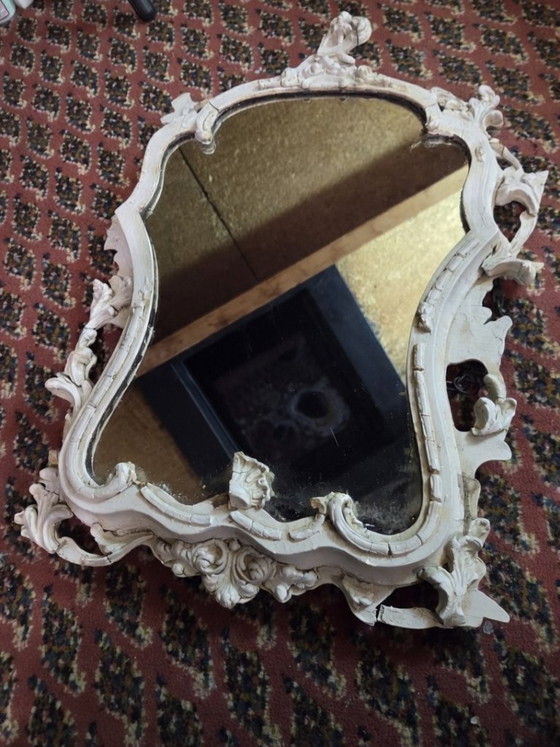 Image 1 of Dutch Trumeau mirror from the 19th century - Rococo style