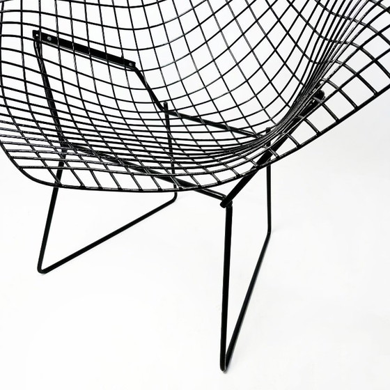 Image 1 of Sedia Bertoia Diamond originale nera vintage in ottime condizioni