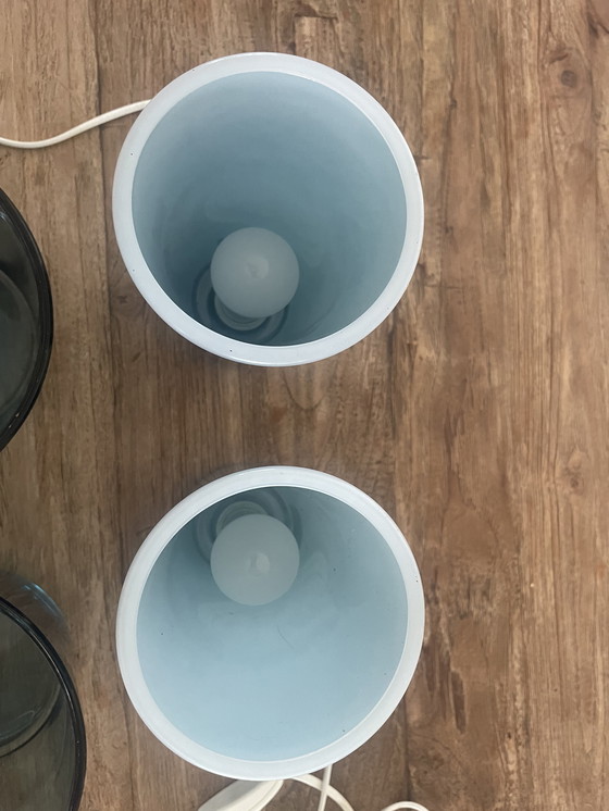 Image 1 of IKEA Gavik mushroom 2 lampen, petrol blauw 