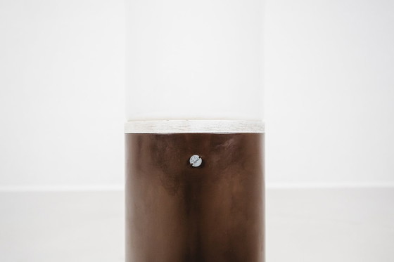 Image 1 of Stehlampe im Weltraumzeitalter aus Glas und Metall von Temde Leuchten, Schweiz, 1960er Jahre