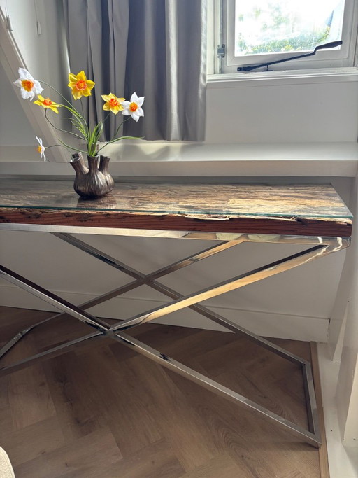 Credenza/tavolo a muro Eicholtz – Eichholtz, salontafels, Glass, Wood (photo 2 of 5)