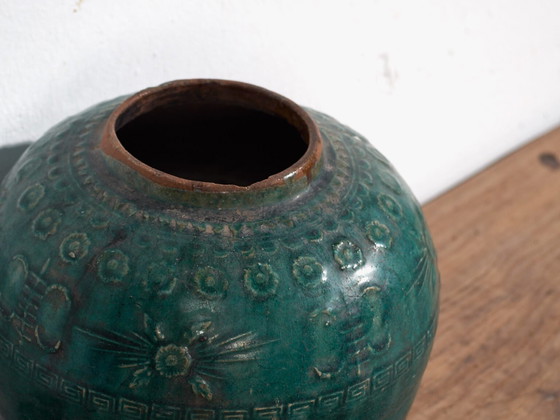 Kleine antieke smaragdgroene vaas (ca. 1820) #12 – Vazen, Ceramic (photo 14 of 34)