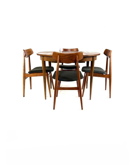 Image 1 of Vintage extendable teak dining table '60