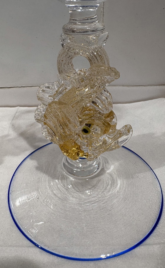 Image 1 of 2 Vintage Italian Murano candlesticks