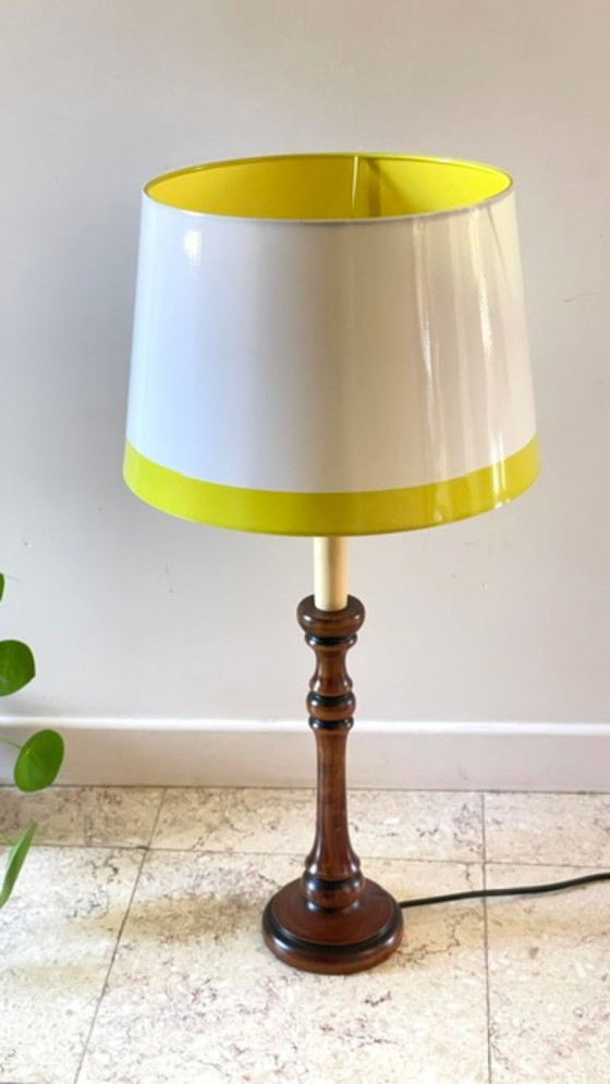 Lampada a Candeliere Effetto Noce Vintage – LUMILIGHT, Lampade da tavolo, Polyester (photo 3 of 17)