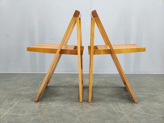 Image 1 of Ensemble de 4 chaises pliantes Trieste d'Aldo Jacober pour Alberto Bazzani