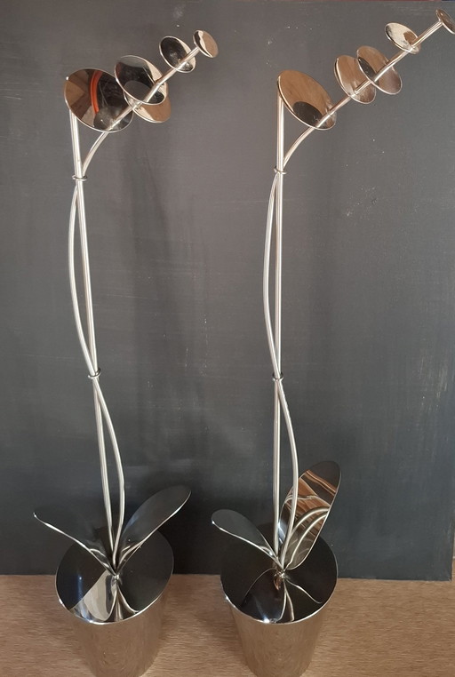 Moderne Aluminium-Blumenskulpturen von Alex Davis