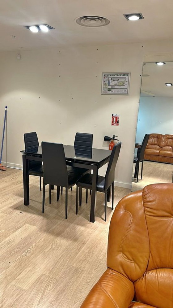 Image 1 of 4 chairs with table