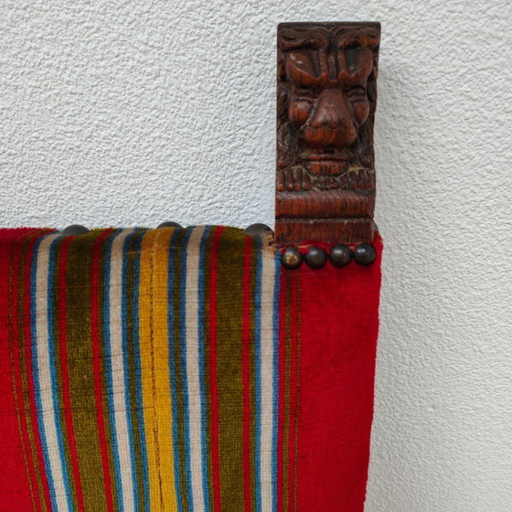 Image 1 of Banc antique en chêne français, banc d'entrée, banc de salle à manger, banc de table à manger c