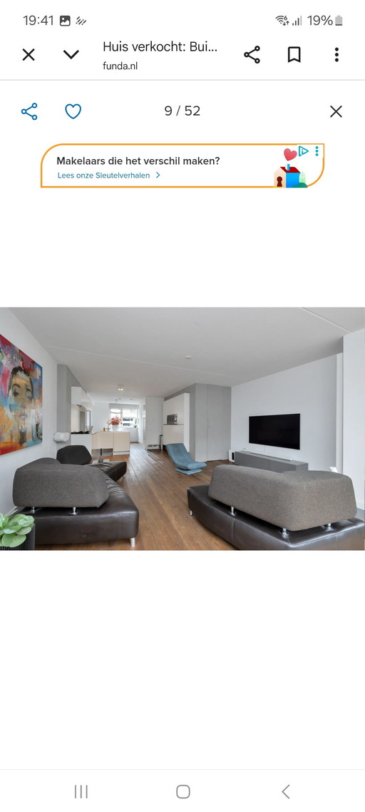 Leolux Archipel 3-seater sofa and chaise longue