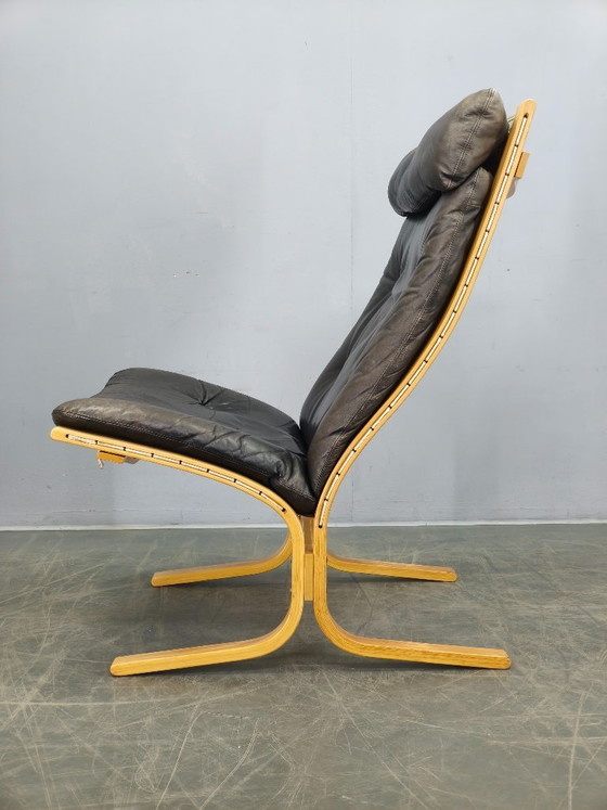 Image 1 of Ingmar Relling Siesta Lounge Chair in Leather, Norway, 1970s
