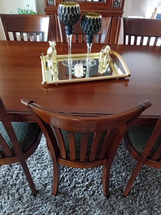 Image 1 of tavolo da pranzo solido con 6 sedie