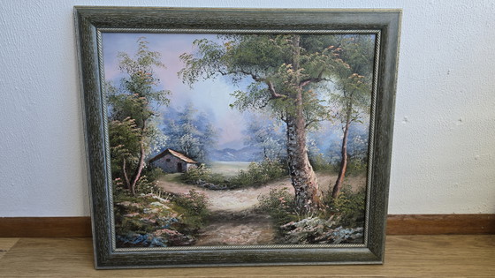 Bellissimo dipinto a olio originale vintage su tela, risalente agli anni '70 / '80. – Dipinti e disegni (photo 11 of 15)